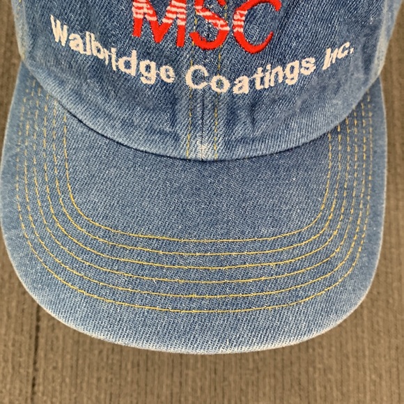 MSC Walbridge Coatings Inc Baseball Hat Unisex OSFA Blue Denim Pre-washed Cap - Picture 4 of 13